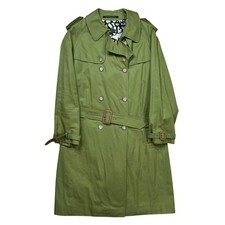 Women  s Mackintosh Scotland Double Breasted Floral Line Trench Coat Sz M 19"x39"