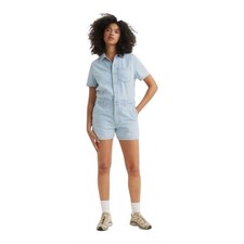 Levi’s Enjoy The Ride Chambray Denim Short Romper New With Tags Size Medium