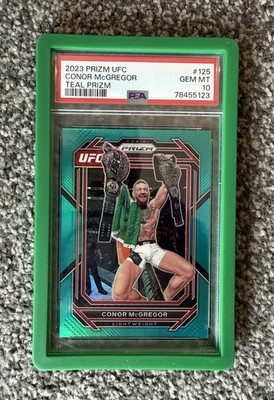 2023 Panini Prizm UFC Conor McGregor #125 Teal Prizm /49 Double Champ  