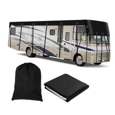 Camper Cover 210D Oxford Cloth Rv Covers for Roof Only Wind, Rain 7.5m&times;3m Black
