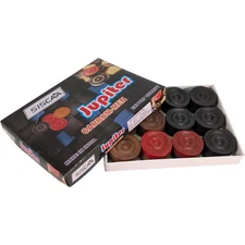 FULL SET WOODEN CARROM MEN BOXED JUPITER