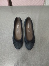 Women's Navy Blue Suede Gabor Wedged Shoes Size 4.5