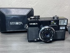Konica Minolta Hi-Matic AF2 35mm Film Camera w/ Original Leather Case  