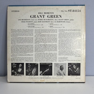 米LP Grant Green Idle Moments (- Van Gelder, Stereo) BST84154 BLUE NOTE /00260 GRANT GREEN - Grant Green - Idle Moments LP (Blue Note Class Vinyl