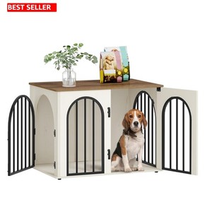 Heavy-Duty 31.5'' Dog Furniture Crate - Secure Indoor Kennel for Medium Breeds