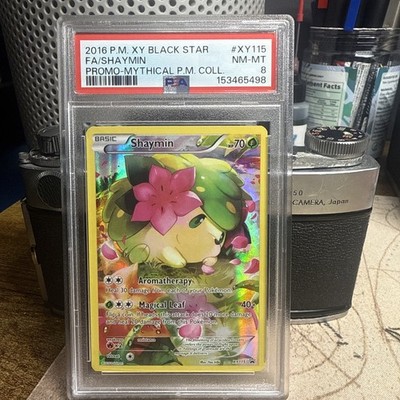 2016 Pokémon XY Black Star Promo Shaymin Full Art #XY115 PSA 8 NM