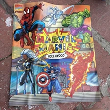 VINTAGE MARVEL MANIA HOLLYWOOD RESTAURANT KIDS MENU UNIVERSAL STUDIOS NEW M 1997