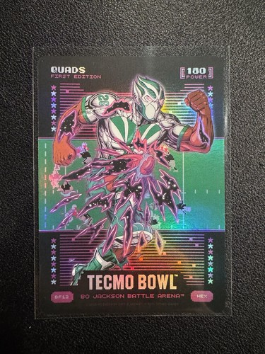 Quads `Saquon Barkley` Bo Jackson Battle Arena Tecmo Bowl Battlefoil Hex