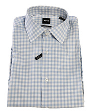 Hugo Boss Men's Slim Fit Blue Cotton Dress Shirt 39 M 15 1/2