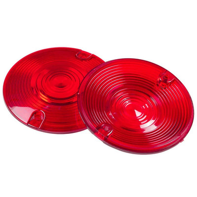 Red Turn Signal Light Lens Covers For Harley Touring Electra Glide Road King