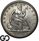 1853 Seated Liberty Half Dollar, Arrows & Rays, Mint Luster Choice AU++ Key Date