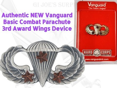 New Vanguard Full Size Mirror MF Parachute 3rd Combat Jump Wings Badge 4G4