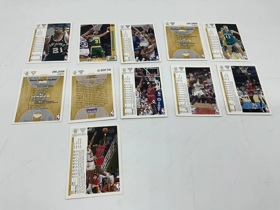 Lote de 11 tarjetas de baloncesto de la NBA Upper Deck de colección Horace Grant Bulls Gill Polynice Foto 3 de 4