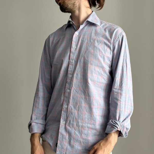 Men Acne Studios Shirt Silver Cotton 36 / S / 44
