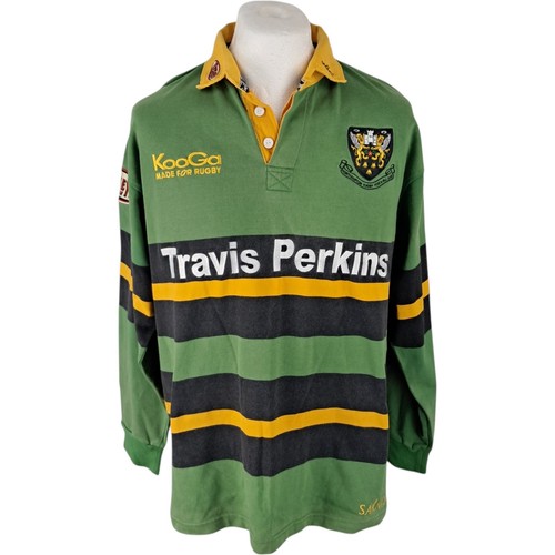 Kooga Rugby Shirt L Herren grün Baumwolle Vintage Northampton Saints Rugby Shirt 2006