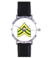 SERGEANT WATCH. US MILITARY, ARMY, AIR FORCE MARINES. SHOW YOUR RANK. RARE FIND