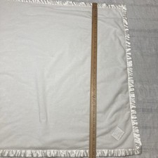 Angel Dear White lovely security blanket fleece with stain trim baptism blessing
