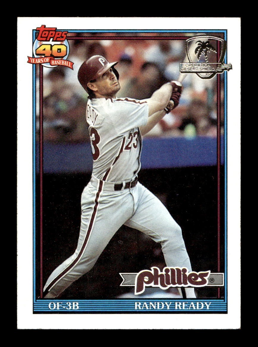 1991 Topps DESERT SHIELD #137 Randy Ready Phillies EX-MT+ *T6