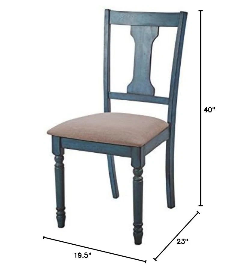  Juego de 2 sillas laterales Willow, azul verdoso,  Foto 4 de 4