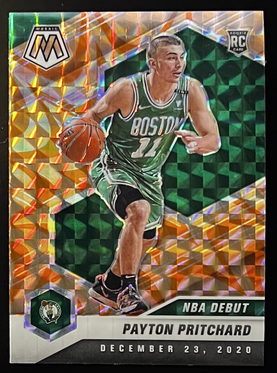 2020-21 Panini Mosaic - NBA Debut Payton Pritchard #269 Reactive Orange Prizm RC