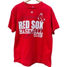 Boston Red Sox baseball club Majestic Red t-shirt Size Large