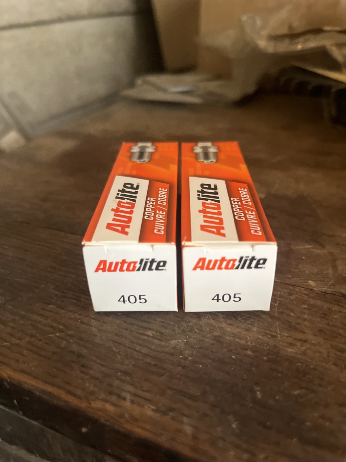 2 NOS Autolite 405 Copper Core Spark Plugs