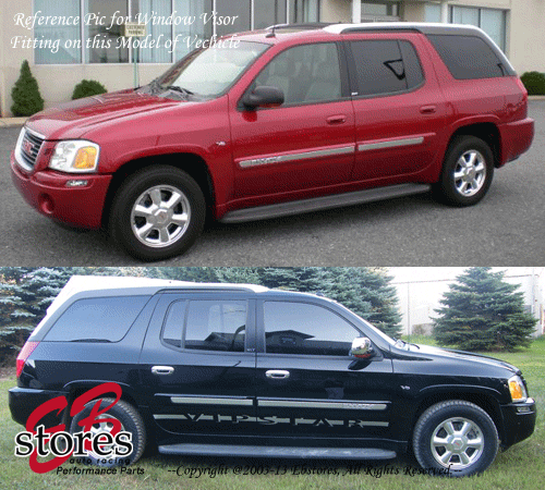 For 2004-2006 GMC Envoy XUV Smoke Window Visor Rain Guard Deflector 4pcs Set - Picture 8 of 8