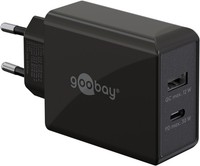 Goobay 61673 USB-C™ Pd Dual-SchnellladegeräT (30 W) Schwarz, Schwarz - 1X USB-C™