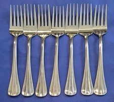 International Silver SMITHFIELD 18/0 Stainless  - Set of 7 Salad Forks 7 1/8"