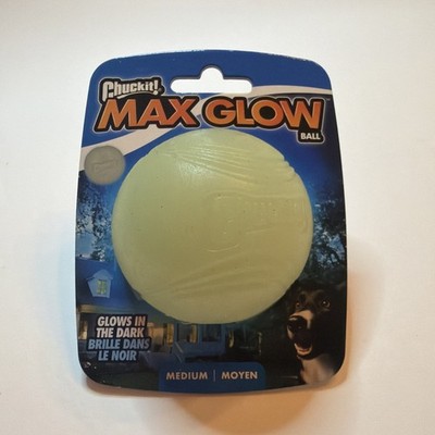 Chuckit! Max Glow Ball Dog Toy ~  Medium ~ Glow in the Dark! ~ NEW