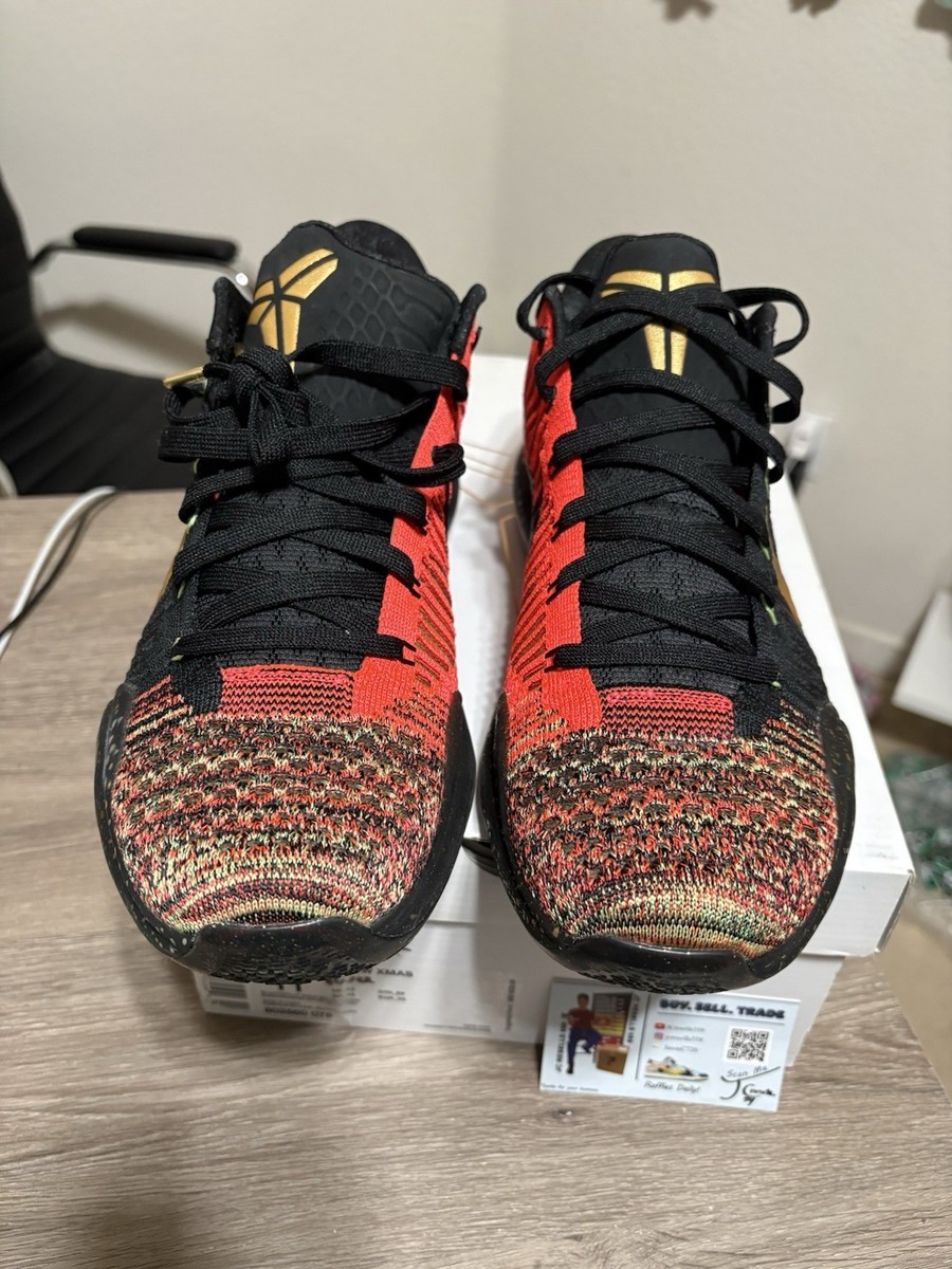 Size 11 - TRIED ON Nike Kobe 10 Elite Low Christmas Sneakers Black