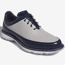 Adidas MC80 Men’s Golf Trainers Waterproof Leather White/Blue UK 9 IH5148 ~ BNIB