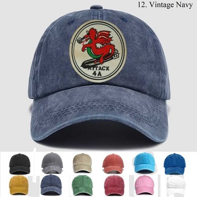 Customized Personalization Embroidered Hat Usn Attack Squadron 4a , Trucker Hat