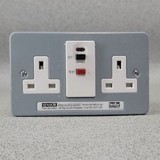 Tenby Safety Sure Type RCD Twin Unswitched Socket  13amp 