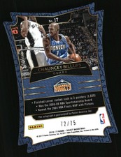 2017 Panini Select Chauncey Billups 17 72/75 Auto