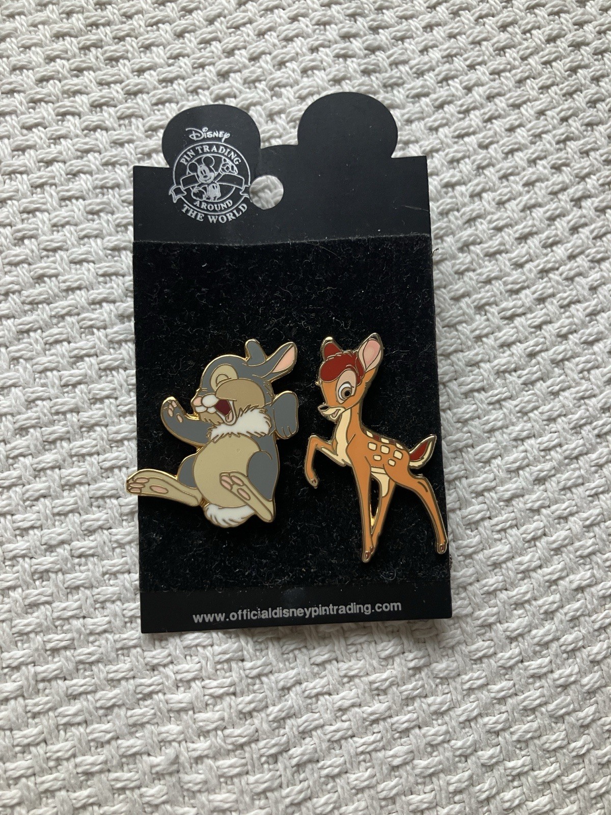 Vintage 2002 Bambi And Thumper Disney Enamel Collector Pins Set Of 2