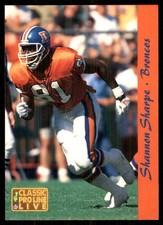Shannon Sharpe 1993 Pro Line Live #72 Broncos NFL READ FREE SHIP AutographDen