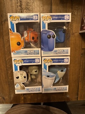 Funko Pop! Disney Pixar Finding Nemo Set of 4 Figures (Nemo, Dory, Crush, Bruce)