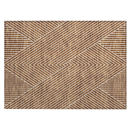 Chantille ACN937 Terracotta 1'8" x 2'6" Indoor Outdoor Area Rug, Easy Clean, ...