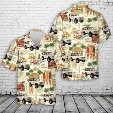 1974 Cream Ford Bronco Hawaiian Shirt Casual Shirt For Men