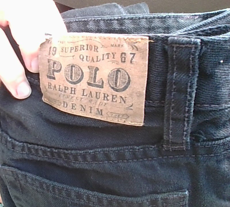 Polo Ralph Lauren Black Denim Jeans Teen's 12 (24 x 26) Cotton Daily Wear School