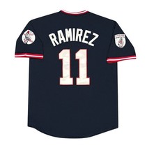 Jose Ramirez 1976 Cleveland Indians Cooperstown Navy Blue Jersey Men's (L-XL)