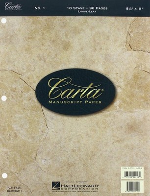 Carta Manuscript Paper No. 1 - Basic by Various