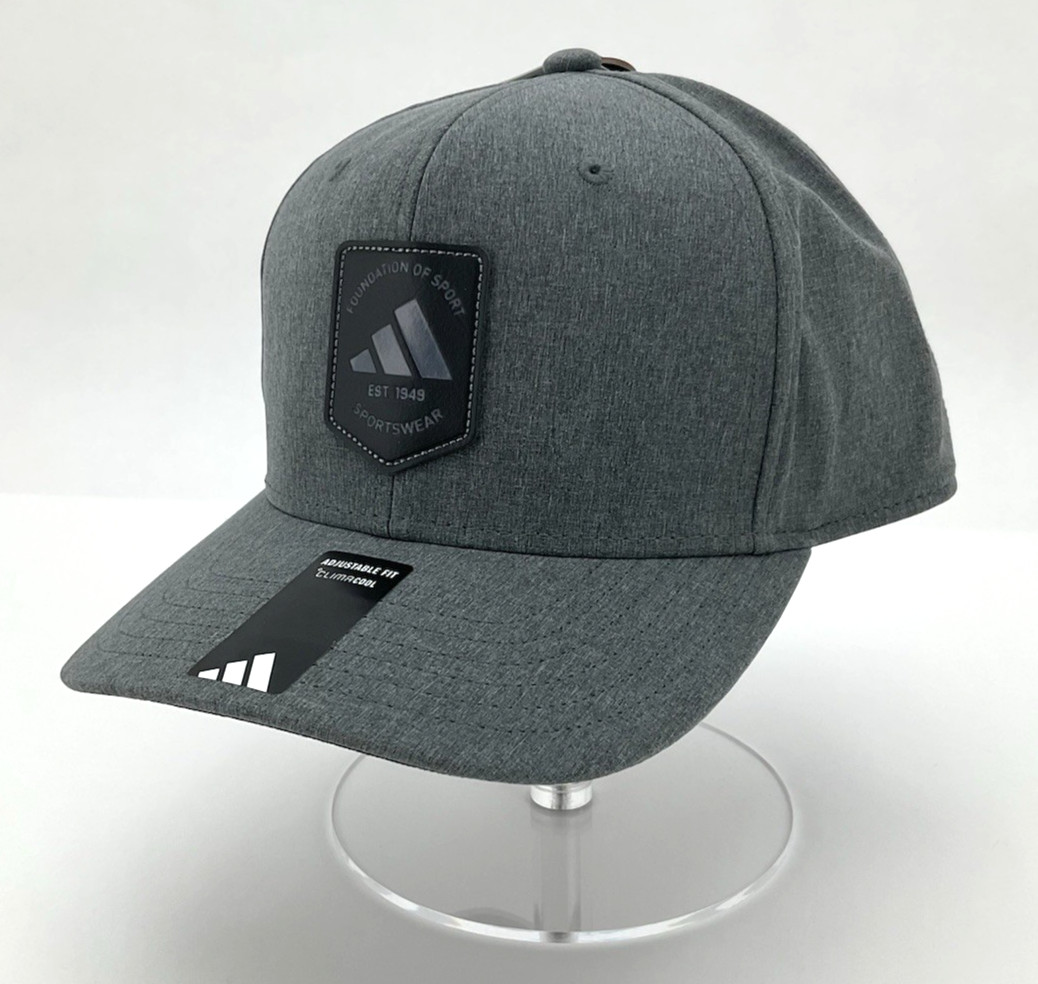 ADIDAS SCORECARD SNAPBACK HAT CAP BLACK HEATHER/ BLACK ONIX 