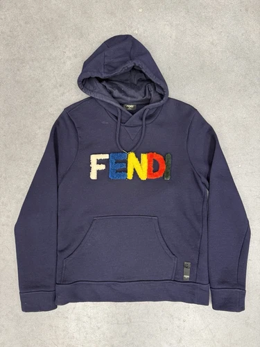 Felpa con cappuccio logo Fendi Shearling