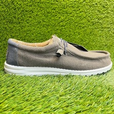 Hey Dude Wally Paisley Mens Size 13 Chocolate White Casual Walking Slip-On Shoes