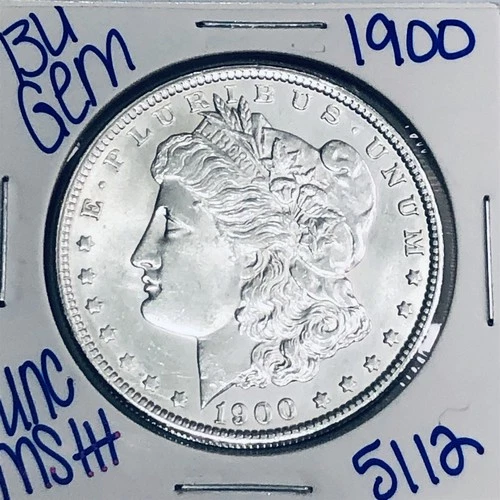 1900 BU UNCIRCULATED MORGAN SILVER DOLLAR AUTHENTIC U.S. MINT FREES HIPPING 5112