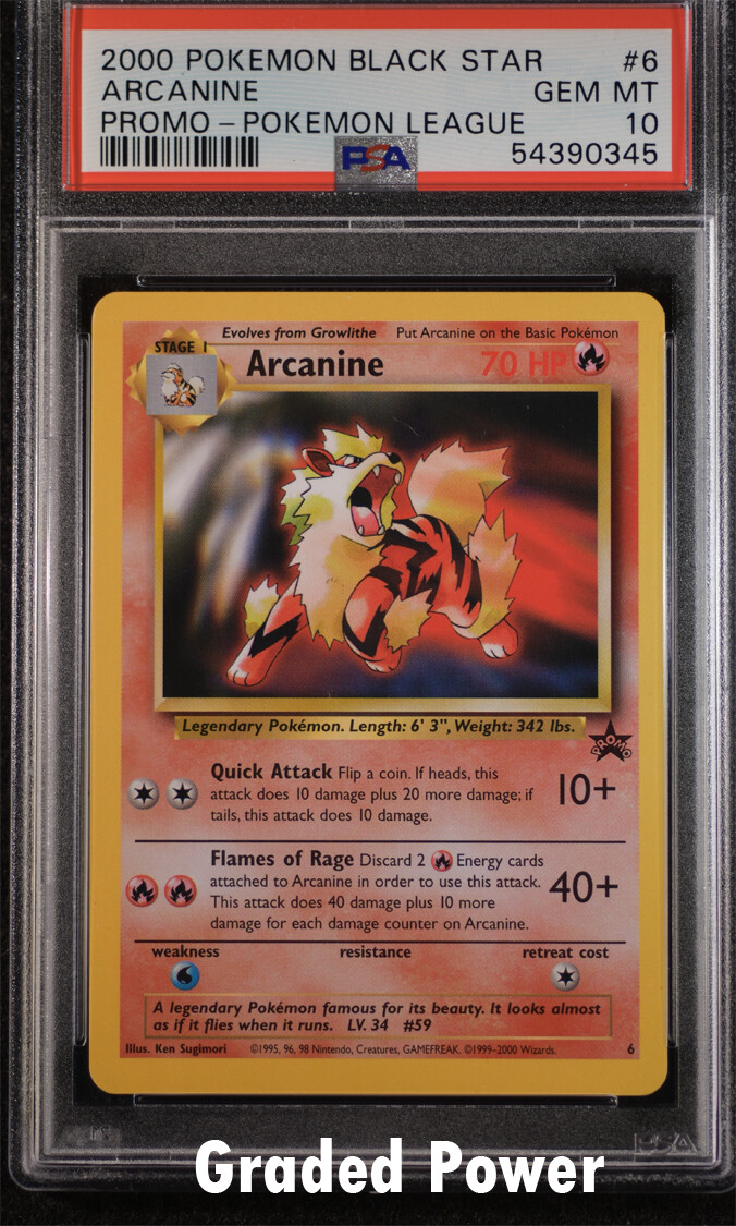 Promo Arcanine PSA 10 Black Star Promo #6 Pokemon | eBay Promo Arcanine PSA 10 Black Star Promo #6 Pokemon | eBay