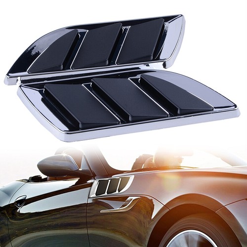 2 Car Side Air Flow Vent Fender Hole Cover Intake Grille Duct Decoration Sticker - Bild 1 von 6