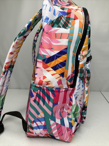 Kipling Chuwy Backpack Bookbag Tropical Patchwork Garden Book Bag Adjustable NWT - Picture 11 of 11